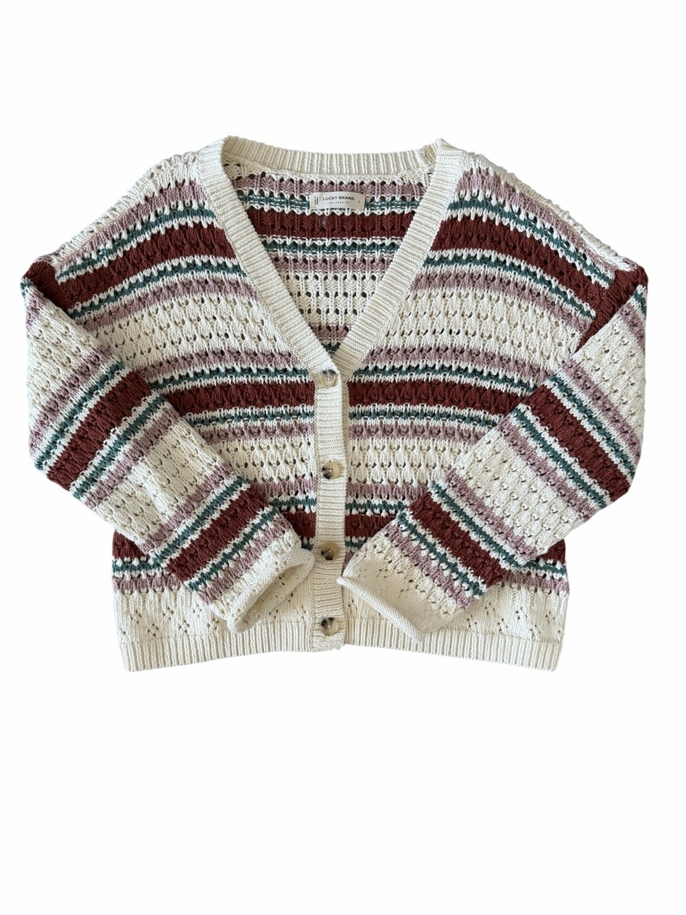 Lucky Brand Button Front Knit Sweater - Picture 2 of 4
